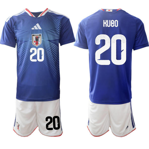 Mens Japan National Team #20 Takefusa Kubo Home Blue 2026 FIFA World Cup Soccer Jersey Kit