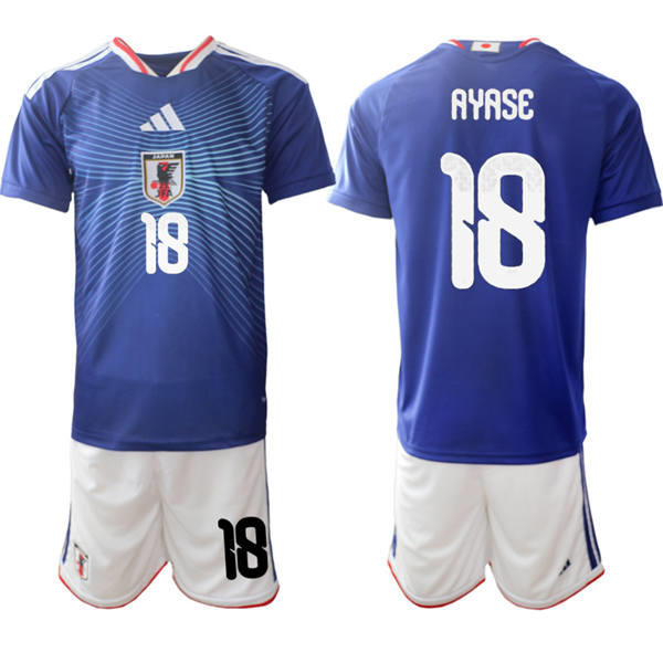 Mens Japan National Team #18 Ayase Ueda Home Blue 2026 FIFA World Cup Soccer Jersey Kit