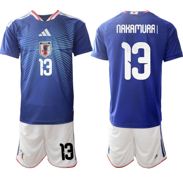 Mens Japan National Team #13 Keito Nakamura Home Blue 2026 FIFA World Cup Soccer Jersey Kit
