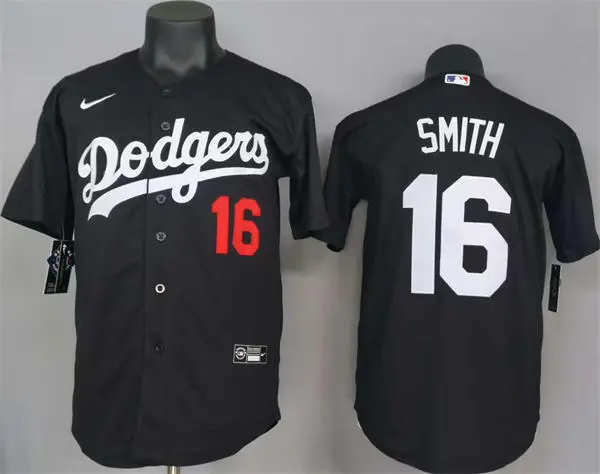 Mens Los Angeles Dodgers #16 Will Smith Nike Black Fashion Limited Jersey