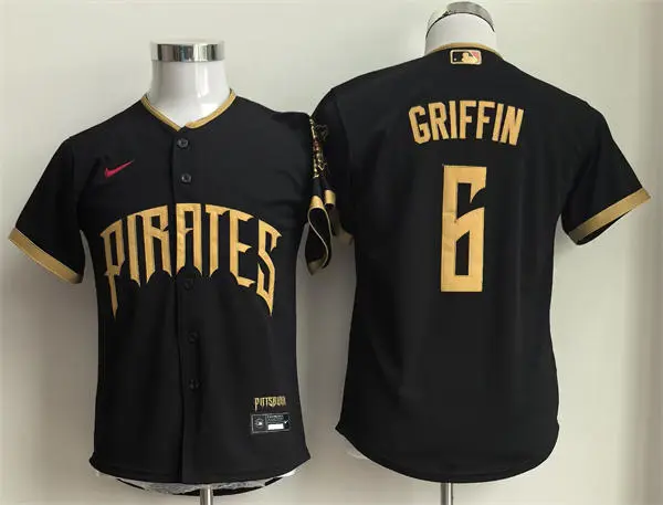 Youth Pittsburgh Pirates #6 Konnor Griffin 2026 Black City Connect 2.0 Limited Jersey