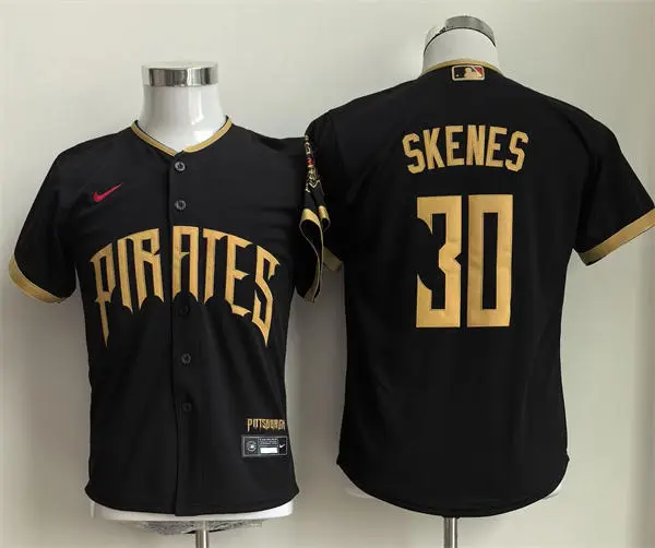 Youth Pittsburgh Pirates #30 Paul Skenes 2026 Black City Connect 2.0 Limited Jersey
