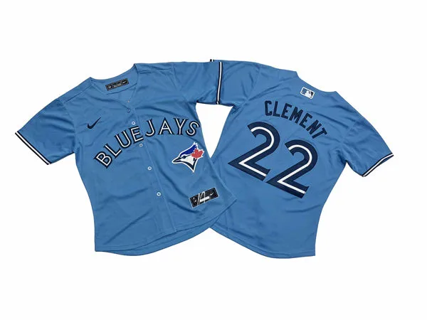 Women's Toronto Blue Jays #22 Ernie Clement Powder Blue Alternate Limtied Jersey