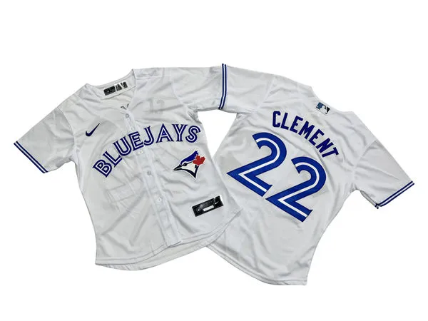 Women's Toronto Blue Jays #22 Ernie Clement Home White Limtied Jersey