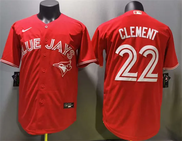 Mens Toronto Blue Jays #22 Ernie Clement Nike Red Alternate Limited Jersey