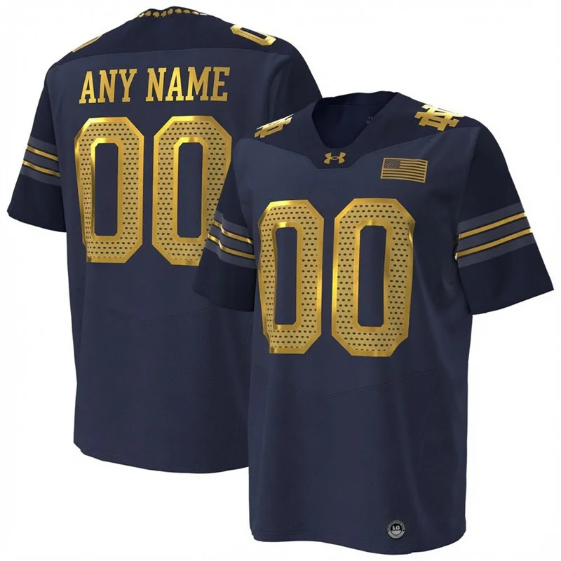 Notre Dame Fighting Irish Custom Navy 2026 Shamrock Series Football Jersey