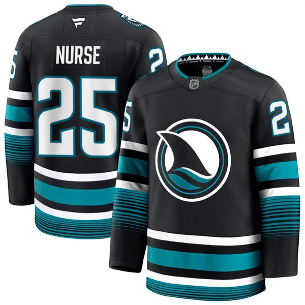 Mens San Jose Sharks #25 Darnell Nurse Fanatics Black Alternate Premium Jersey