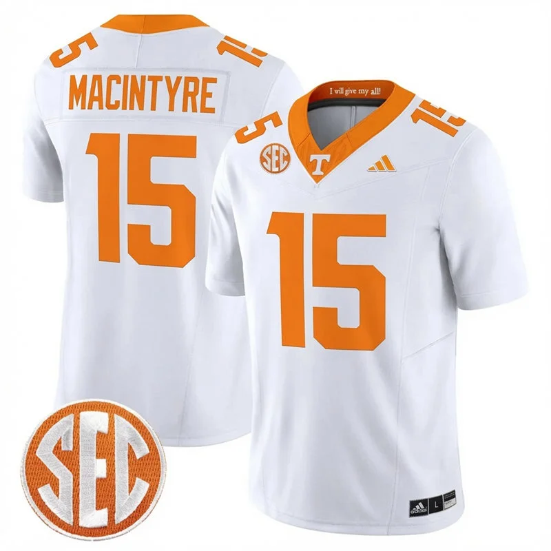 Tennessee Volunteers #15 George MacIntyre 2026 Adidas White Football Game Jersey