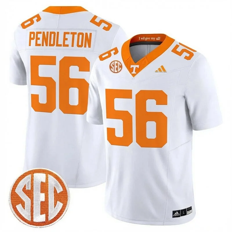 Tennessee Volunteers #56 Sam Pendleton 2026 Adidas White Football Game Jersey