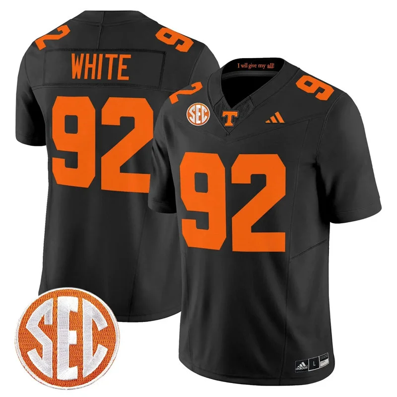 Tennessee Volunteers #92 Reggie White 2026 Adidas Dark Mode Black Football Game Jersey