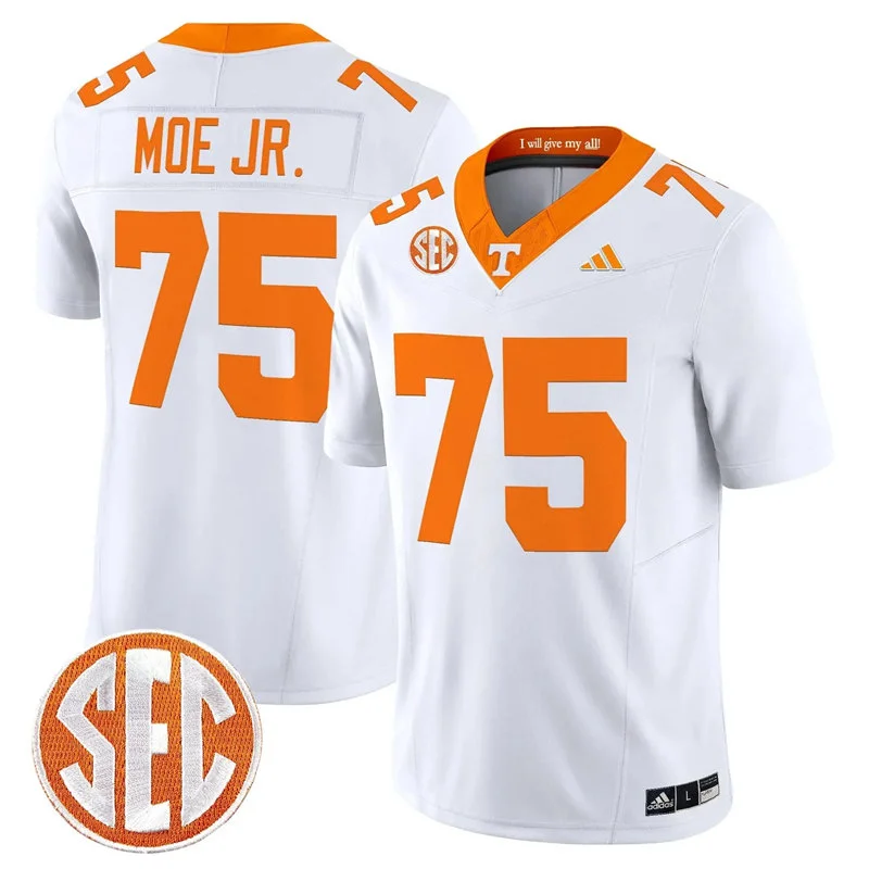 Tennessee Volunteers #75 Wendell Moe Jr. 2026 Adidas White Football Game Jersey