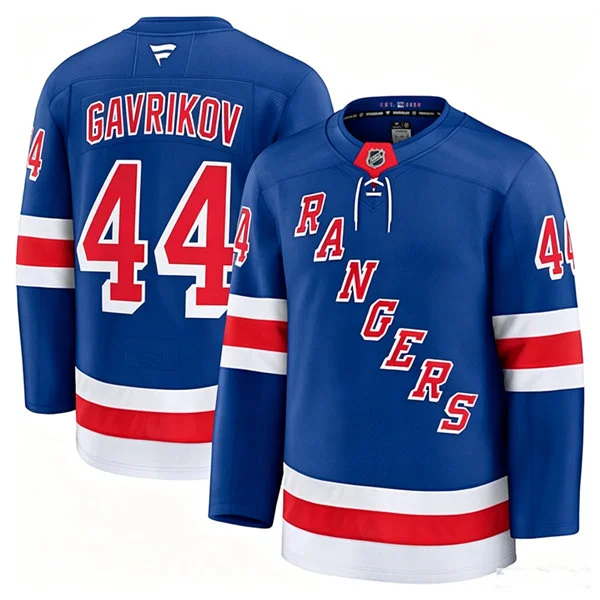 Mens New York Rangers #44 Vladislav Gavrikov Fanatics Royal Home Premium Jersey