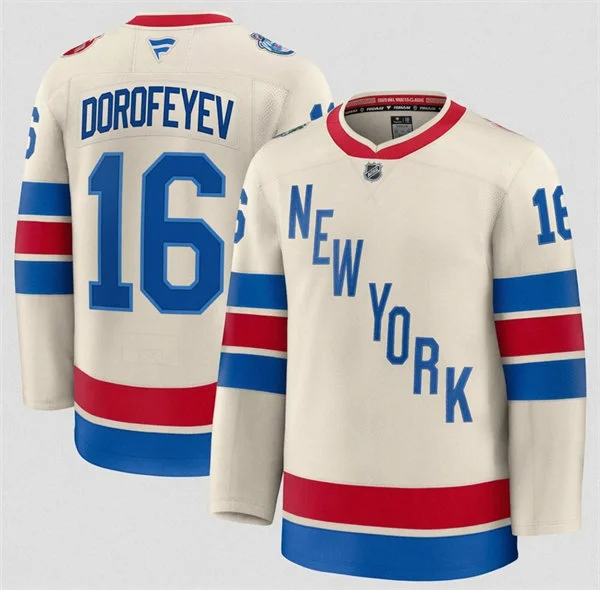 Mens New York Rangers #16 Pavel Dorofeyev Beige 2026 NHL Winter Classic Premium Jersey