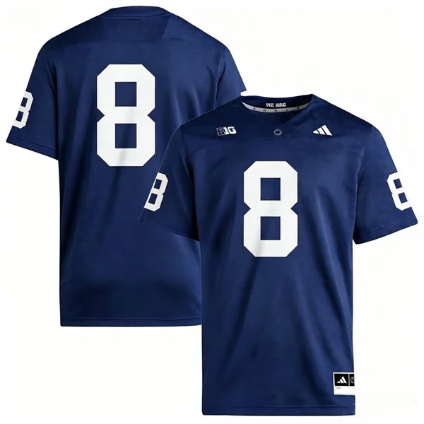 Penn State Nittany Lions #8 Kooper Ebel 2026 Adidas Navy Football Game Jersey 