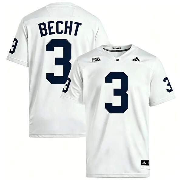 Penn State Nittany Lions #3 Rocco Becht2026 Adidas White with Name Football Jersey 