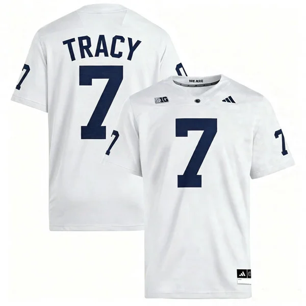 Penn State Nittany Lions #7 Zion Tracy 2026 Adidas White with Name Football Jersey 