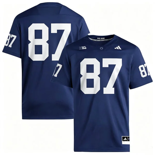 Penn State Nittany Lions #87 Andrew Rappleyea 2026 Adidas Navy Football Game Jersey 