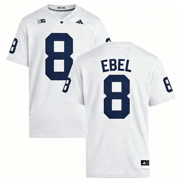 Penn State Nittany Lions #8 Kooper Ebel 2026 Adidas White with Name Football Jersey 