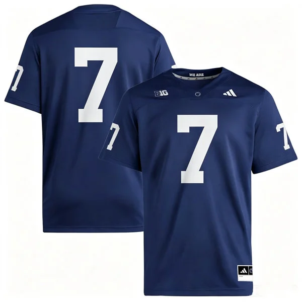 Penn State Nittany Lions #7 Zion Tracy 2026 Adidas Navy Football Game Jersey 