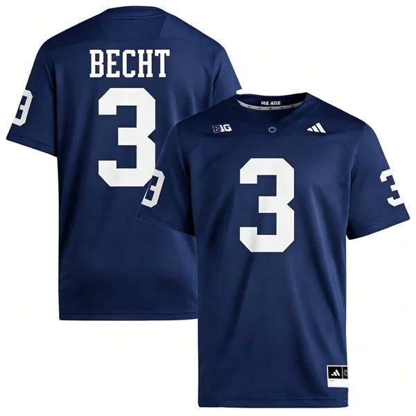 Penn State Nittany Lions #3 Rocco Becht 2026 Adidas Navy with Name Football Jersey 