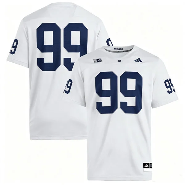 Penn State Nittany Lions #99 Yvan Kemajou 2026 Adidas White Football Game Jersey