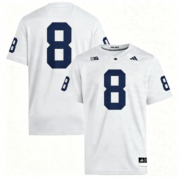 Penn State Nittany Lions #8 Kooper Ebel 2026 Adidas White Football Game Jersey