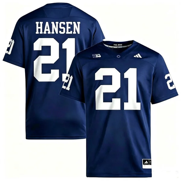 Penn State Nittany Lions #21 Carson Hansen 2026 Adidas Navy with Name Football Jersey 