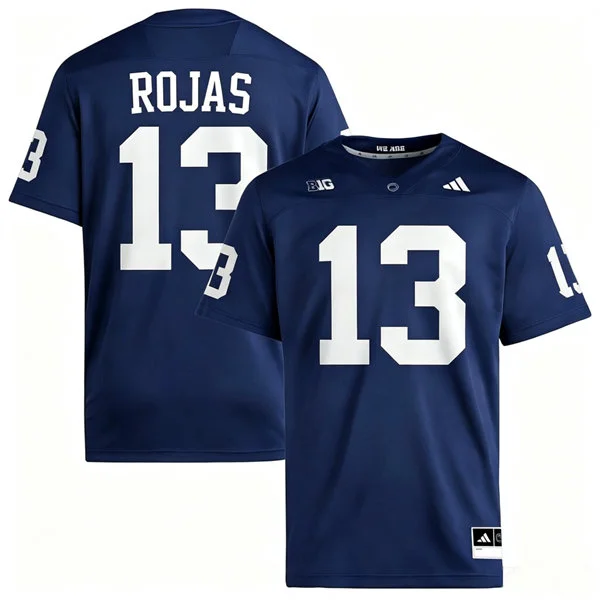 Penn State Nittany Lions #13 Tony Rojas 2026 Adidas Navy with Name Football Jersey 