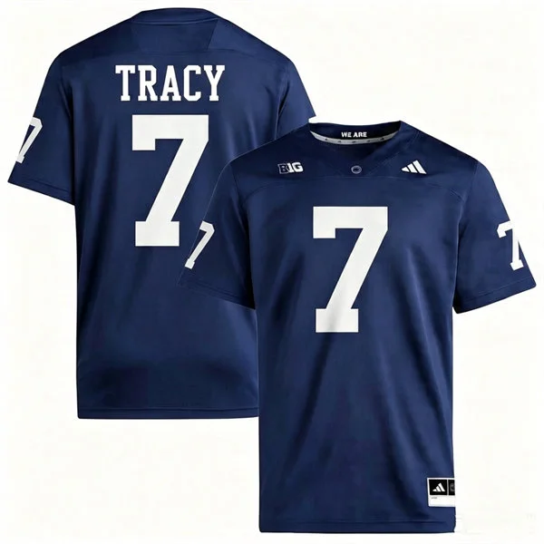 Penn State Nittany Lions #7 Zion Tracy 2026 Adidas Navy with Name Football Jersey 