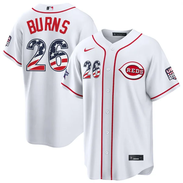Men's Cincinnati Reds #26 Chase Burns Nike White 2026 All-Star Edition Stars & Stripes Stadium Jersey