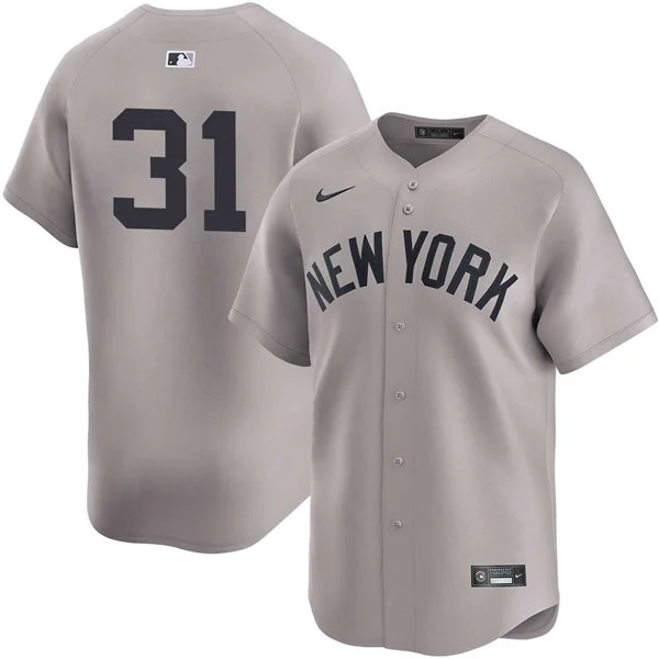 Men's New York Yankees #31 Cam Schlittler Nike Gray Away Limited Jersey