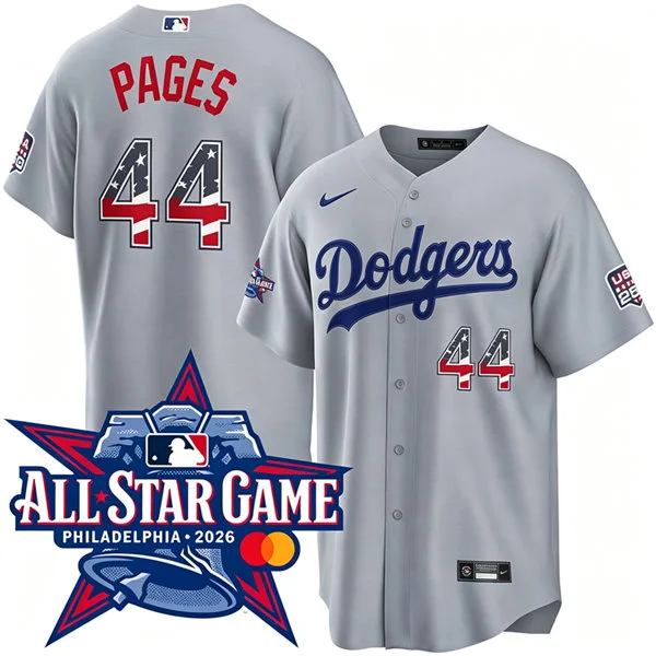 Mens Los Angeles Dodgers #44 Andy Pages Nike Gray 2026 All-Star Edition Stars & Stripes Stadium Jersey