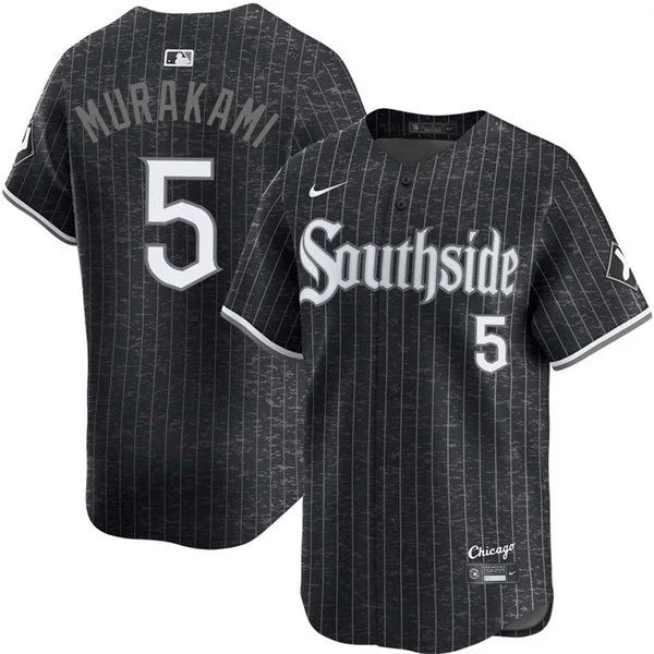 Mens Chicago White Sox #5 Munetaka Murakami Nike Black City Connect Limited Jersey