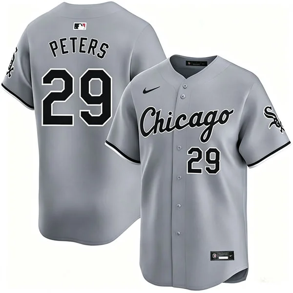 Mens Chicago White Sox #29 Tristan Peters Nike Gray Road Limited Jersey