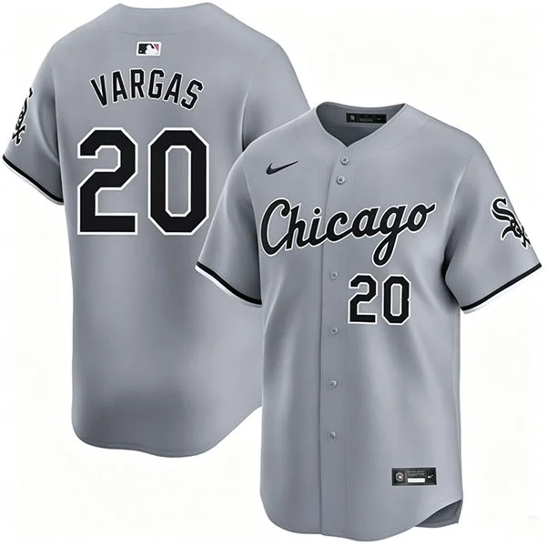 Mens Chicago White Sox #20 Miguel Vargas Nike Gray Road Limited Jersey