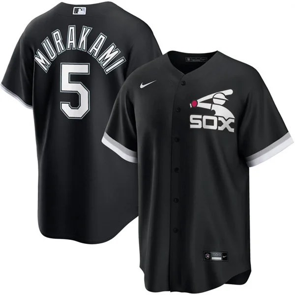 Mens Chicago White Sox #5 Munetaka Murakami Nike Black Retro Limited Jersey