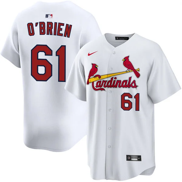 Mens St. Louis Cardinals #61 Riley O'Brien Nike White Home Limited Jersey