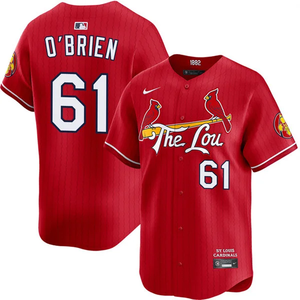 Mens St. Louis Cardinals #61 Riley O'Brien Nike Red City Connect Limited Jersey