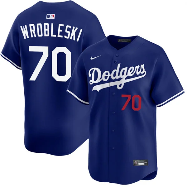 Mens Los Angeles Dodgers #70 Justin Wrobleski Royal Alternate Limited Player Jersey