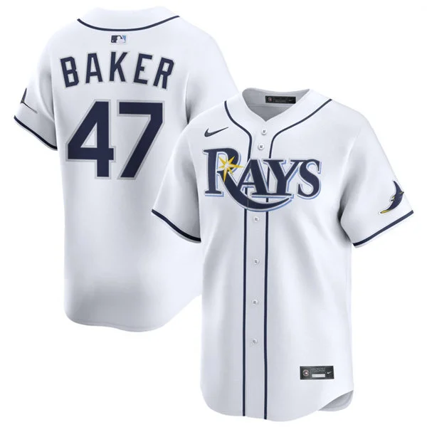 Mens Tampa Bay Rays #47 Bryan Baker Nike White Home Limited Jersey