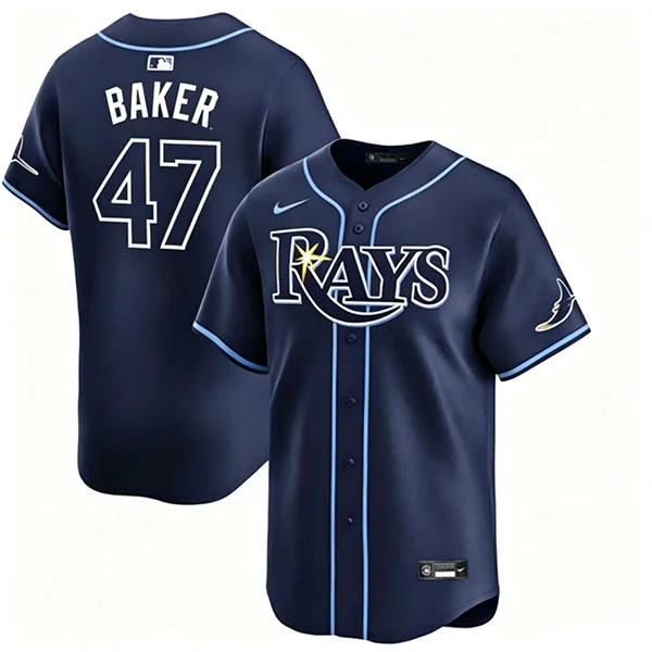 Mens Tampa Bay Rays #47 Bryan Baker  Nike Navy Alternate Limited Jersey