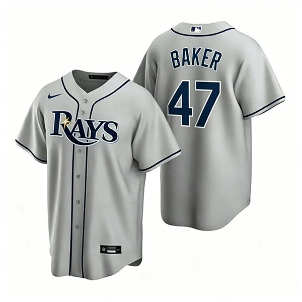 Mens Tampa Bay Rays #47 Bryan Baker  Nike Away Gray Limited Jersey