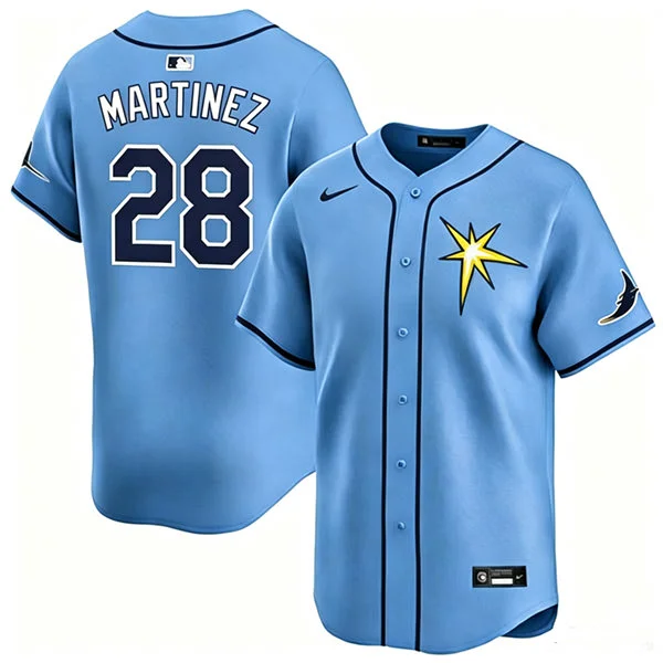 Mens Tampa Bay Rays #28 Nick Martinez Light Blue With Star Alternate Limited Jersey