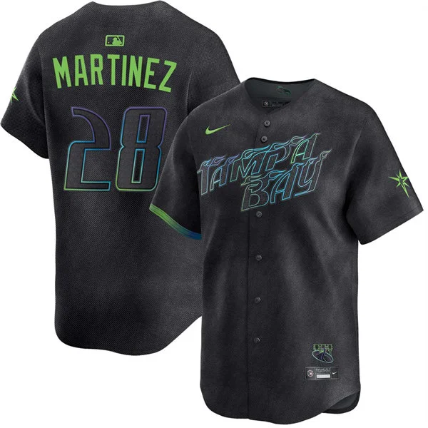 Mens Tampa Bay Rays #28 Nick Martinez Charcoal City Connect Limited Jersey