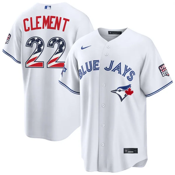 Mens Toronto Blue Jays #22 Ernie Clement Nike White 2026 All-Star Edition Stars & Stripes Stadium Jersey
