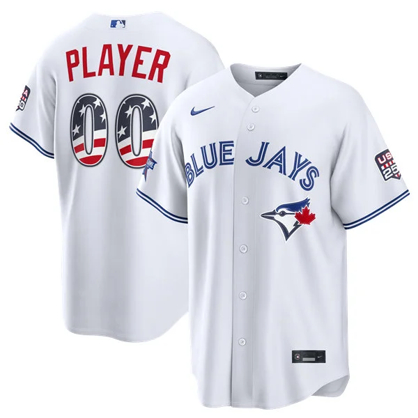 Toronto Blue Jays Custom Nike White 2026 All-Star Edition Stars & Stripes Stadium Jersey