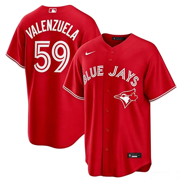 Mens Toronto Blue Jays #59 Brandon Valenzuela Nike Red Alternate Limited Jersey