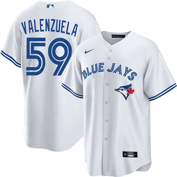 Mens Toronto Blue Jays #59 Brandon Valenzuela Nike White Home Limited Jersey