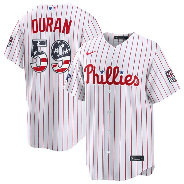 Mens Philadelphia Phillies #59 Jhoan Duran Nike White 2026 All-Star Edition Stars & Stripes Stadium Jersey