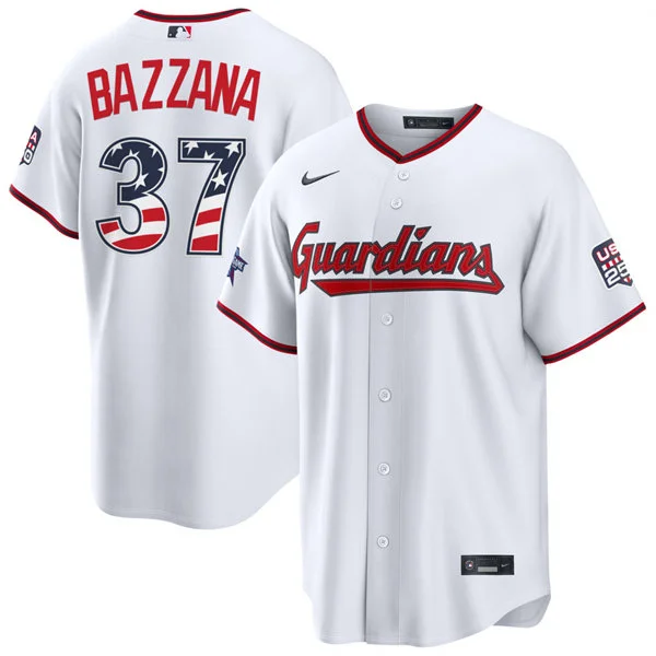 Mens Cleveland Guardians #37 Travis Bazzana Nike White 2026 All-Star Edition Stars & Stripes Stadium Jersey